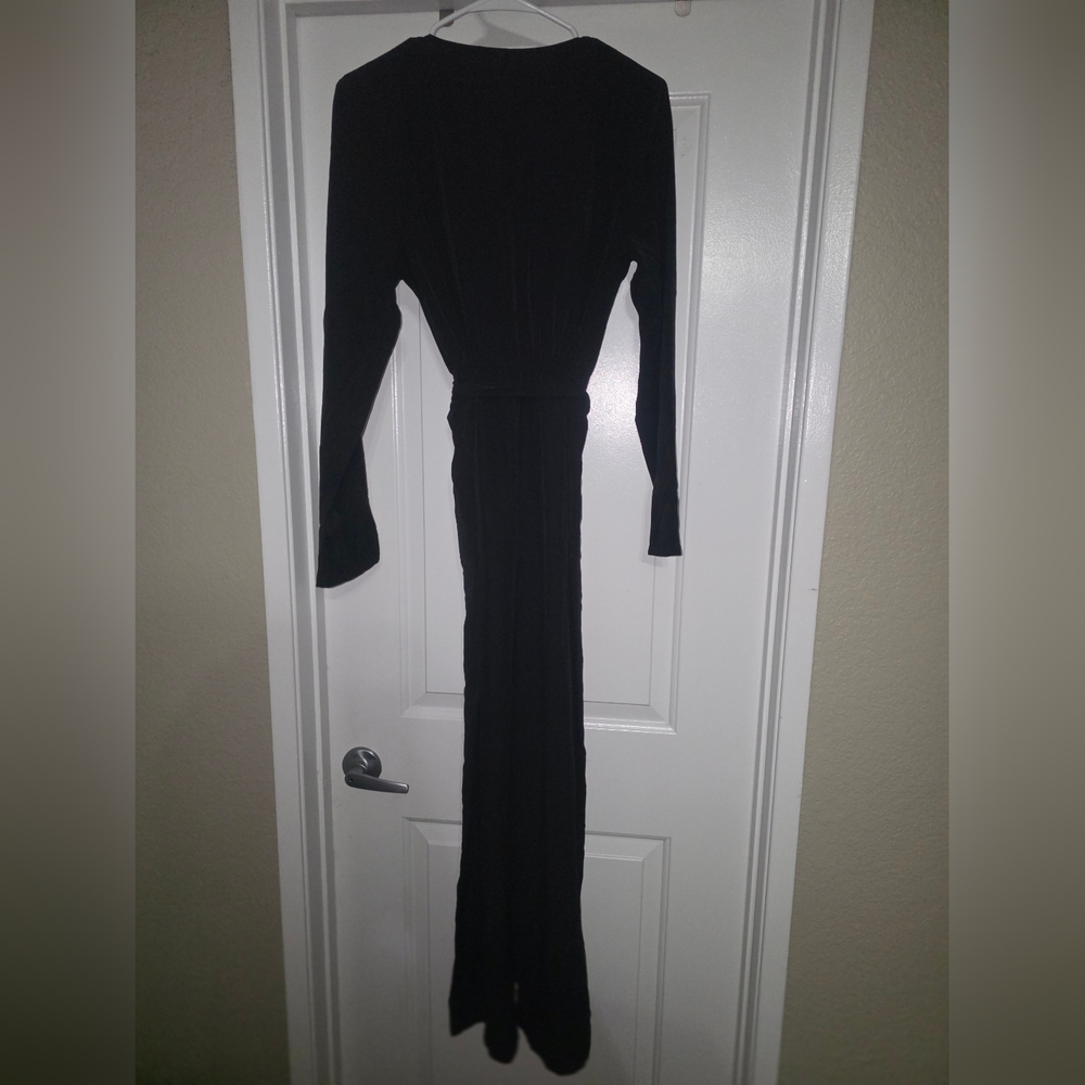 🖤 Cupshe Black V Neck Jumpsuit Long Sleeve Wide Leg NWT Various Sizes - Picture 4 of 4